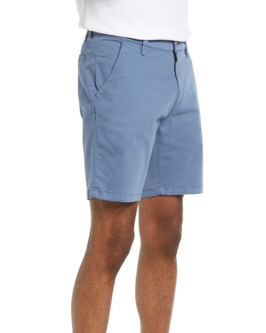 Mavi Blue Noah Stretch Flat Front Shorts for men