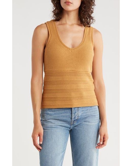 DKNY Brown V-Neck Sweater Tank