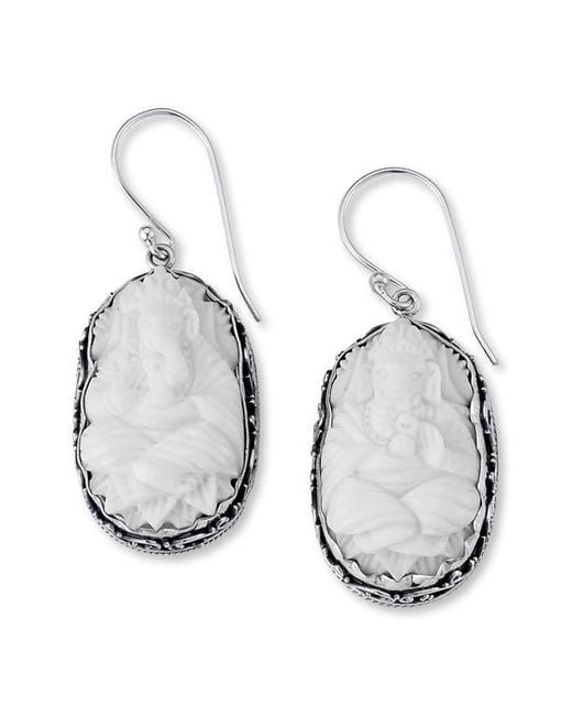 Samuel B. Women's White Sterling Elephant Earrings