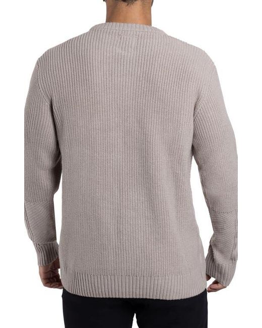 Xray Jeans Gray Mixed Knit Crewneck Pullover Sweater for men