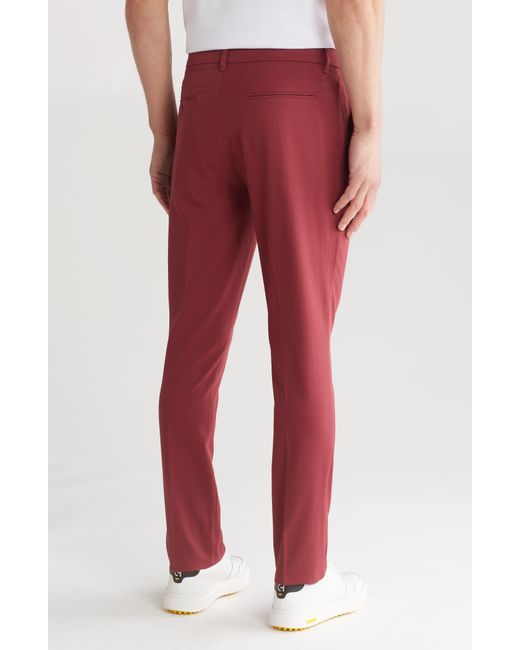 Original Penguin Red Flat Front Solid Golf Pants for men