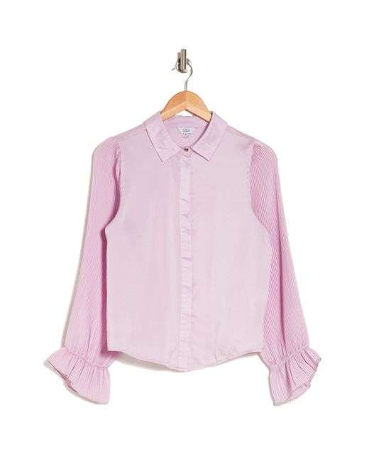 AREA STARS Pink Peri Button-up Shirt