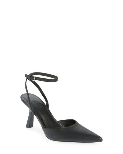 Open Edit Black Neesha Ankle Strap Pump