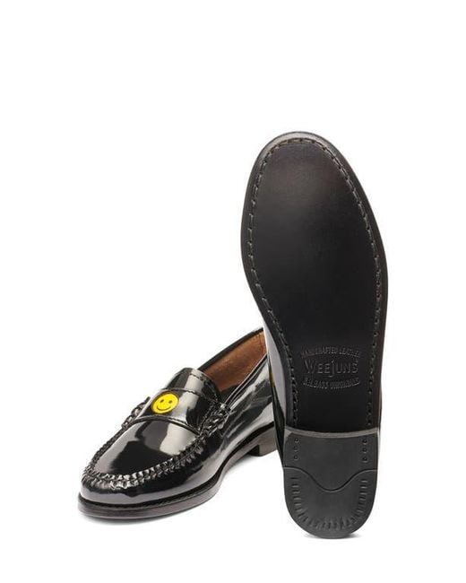 G.H.BASS Black Whitney Emoji Loafer