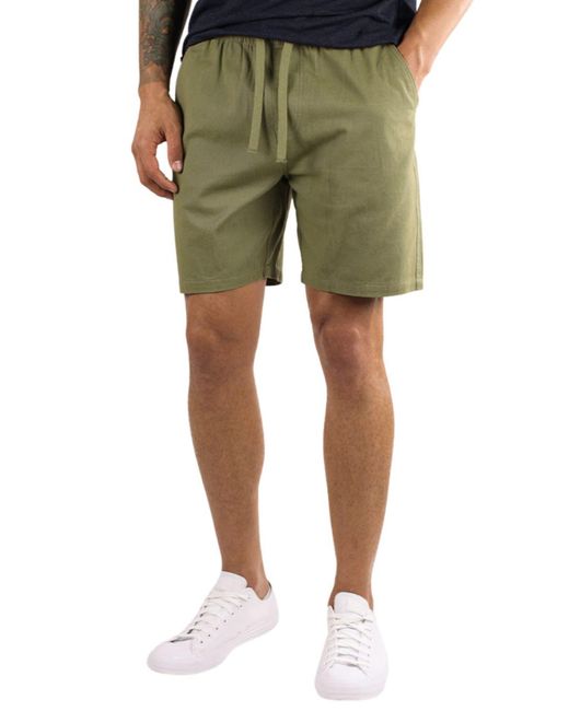 Jachs New York Green Stretch Twill Pull-on Shorts for men