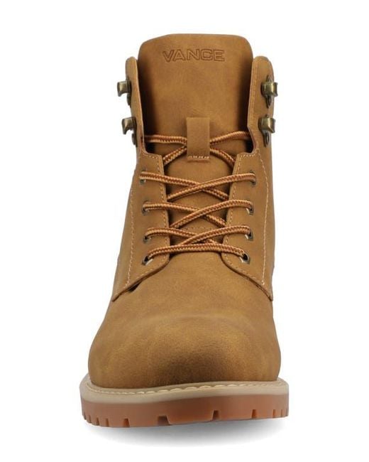 Vance Co. Brown Rogue Lace-Up Boot for men