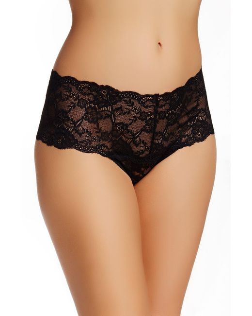 Honeydew Intimates Black Lady In Lace Built-up Thong