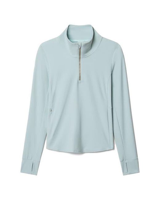 Rhone Blue Course To Court Long Sleeve Quarter Zip Top