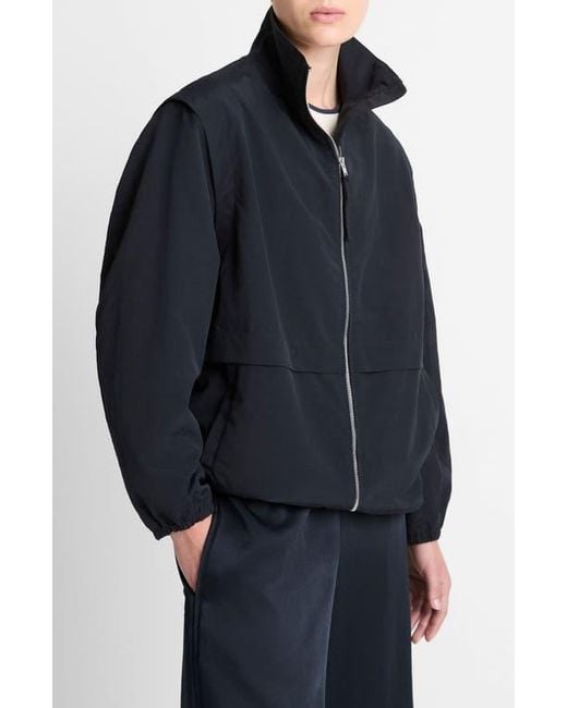 Vince Black Nylon Track Jacket