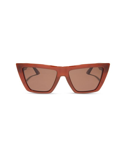DIFF Brown 55mm Winona Cat Eye Sunglasses