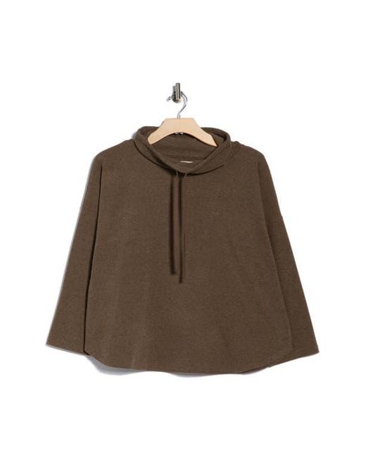 Max Studio Brown Funnel Neck Top