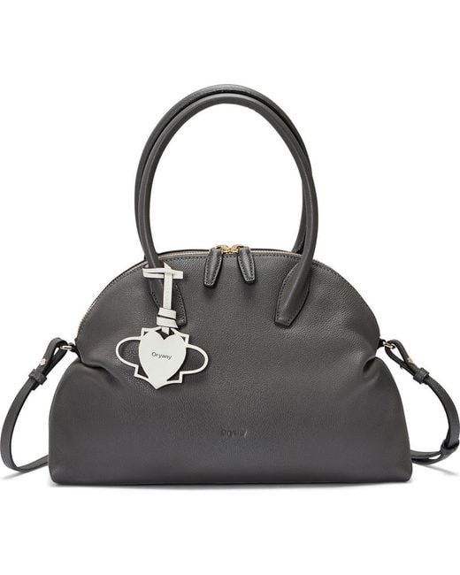 orYANY Black Adele Leather Bowling Bag