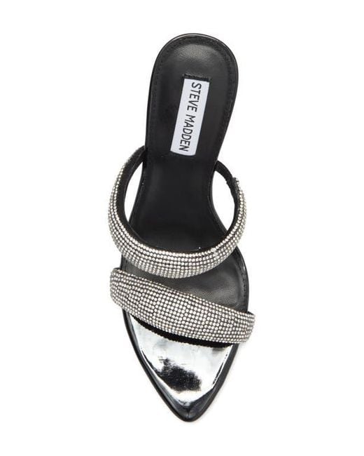 【Steve Madden】Harperr スライド サンダル Steve Madden Harperr Slide Sandal in Metallic | Lyst
