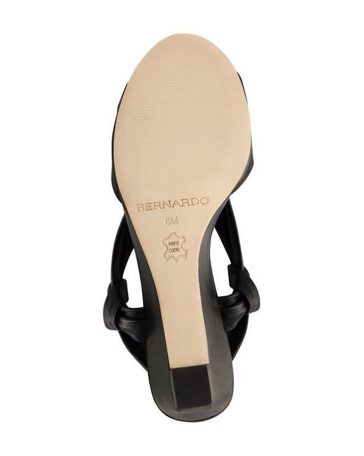 Bernardo Black Winifred Slingback Wedge Sandal