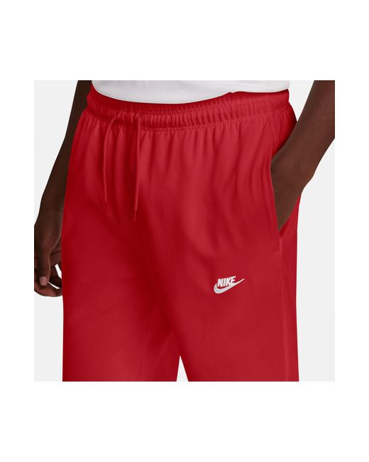 Nike Red Club Knit Joggers for men