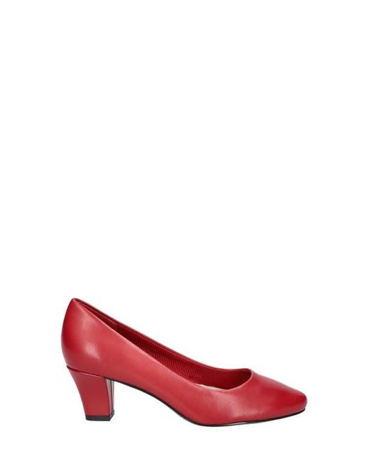 Easy Street Red Ballari Round Toe Pump