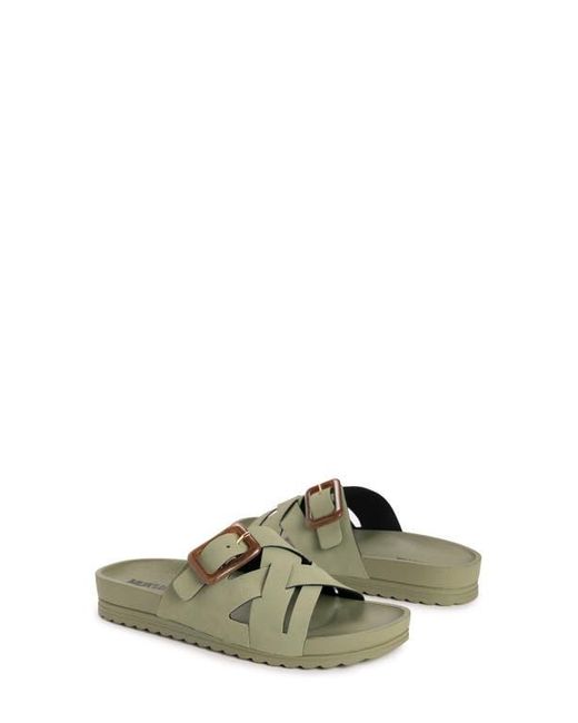 Muk Luks Green Grand Shayna Slide Sandal