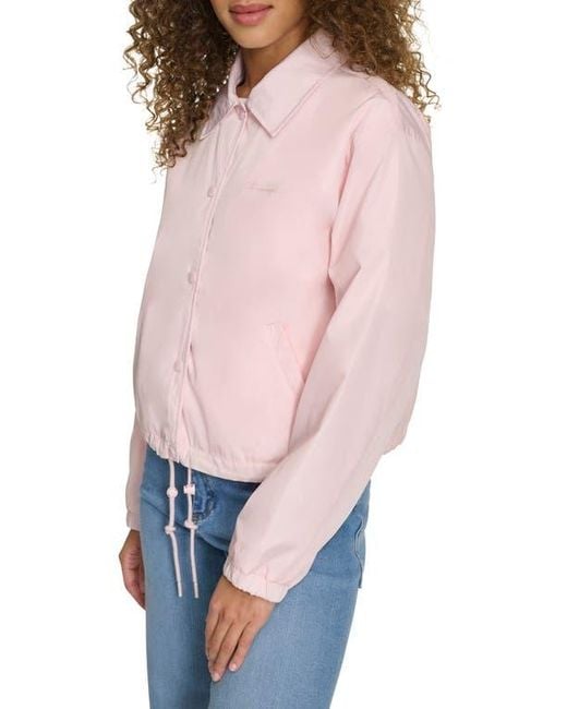 Champion Red Cropped Coached Jacket