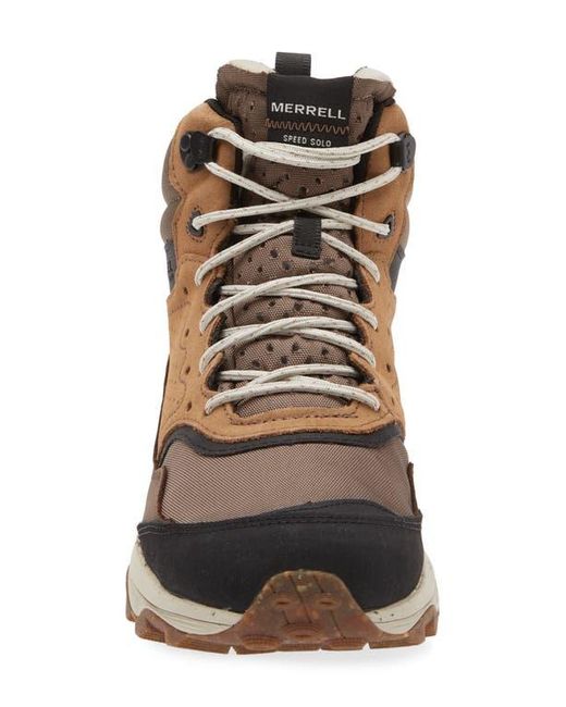 Merrell Brown Speed Solo Mid Waterproof Hiking Boot for men