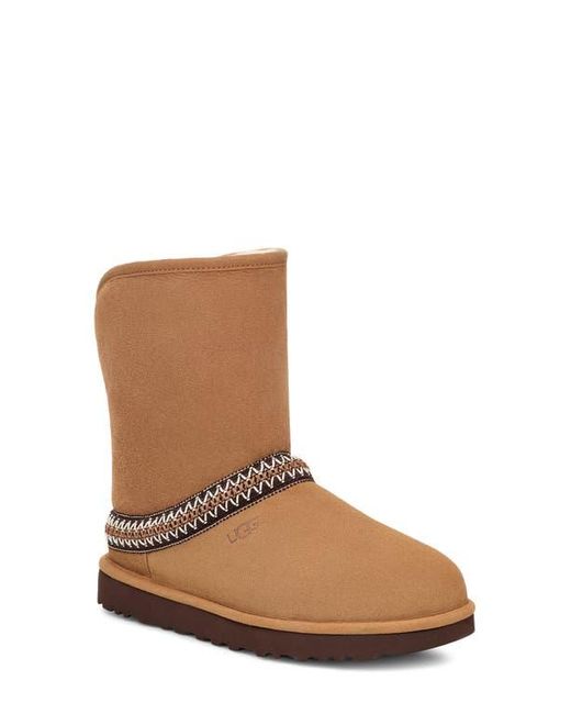 Ugg Brown Classic Short Crescent Bootie