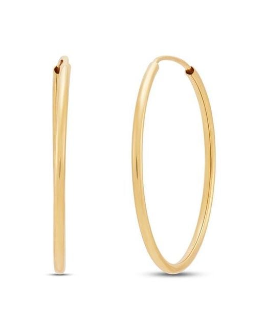 Frankie & Zoe White Endless Hoop Earrings