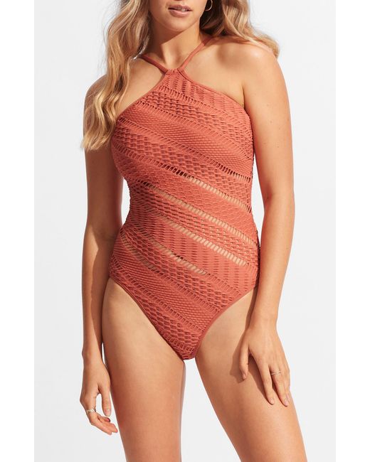 Seafolly Red Marrakesh Dd-cup One-piece Swimsuit