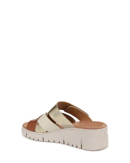 Vionic Brown Uptown Sunset Platform Wedge Slide Sandal