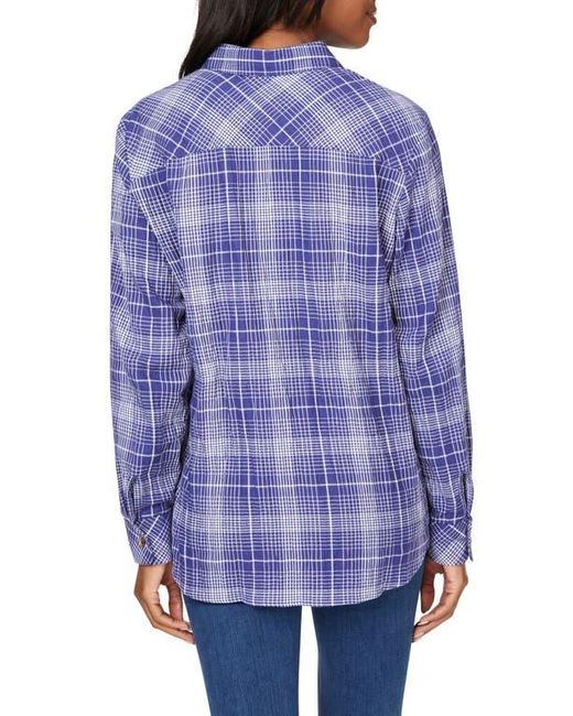 Foxcroft Blue Rhea Plaid Easy Care Button-Up Shirt