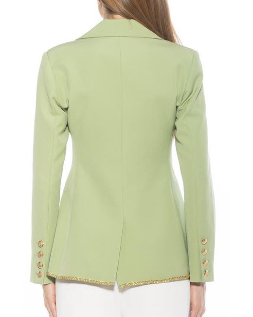 Alexia Admor Green Janet Chain Trim Blazer