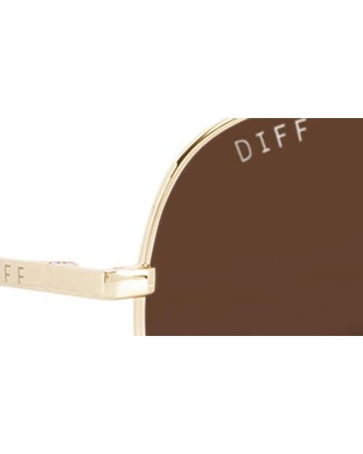 DIFF Brown Oversized Aviator Sunglasses