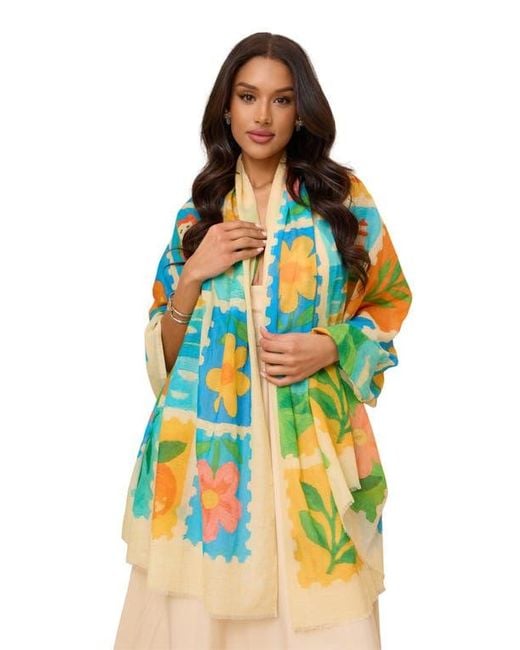 Saachi Multicolor Spring Print Scarf