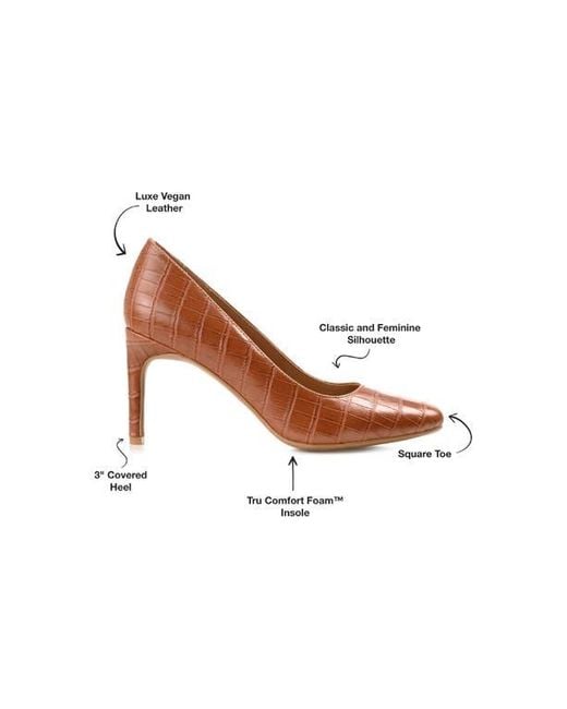 Journee Collection Brown Monalee Pump