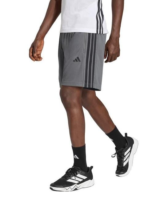 Adidas Black Essentials 3-Stripes Shorts for men