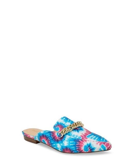 In Touch Footwear Blue Chain Trim Mule Flat