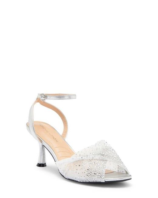 Adrienne Vittadini White Grimbel Peep Toe Pump