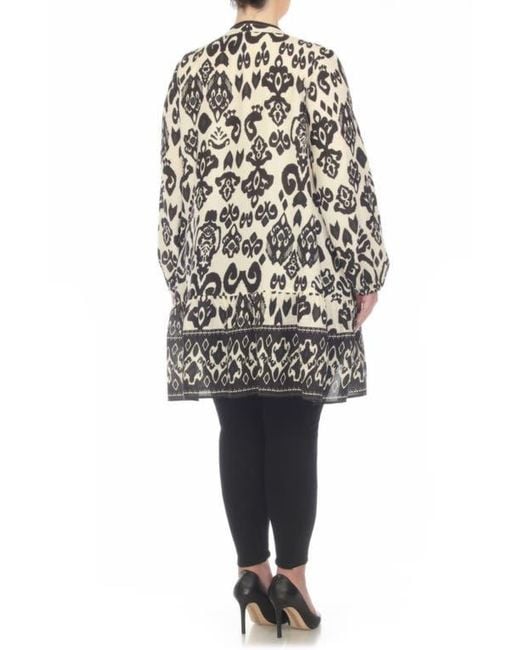 Boho Me Black Button Front Tunic