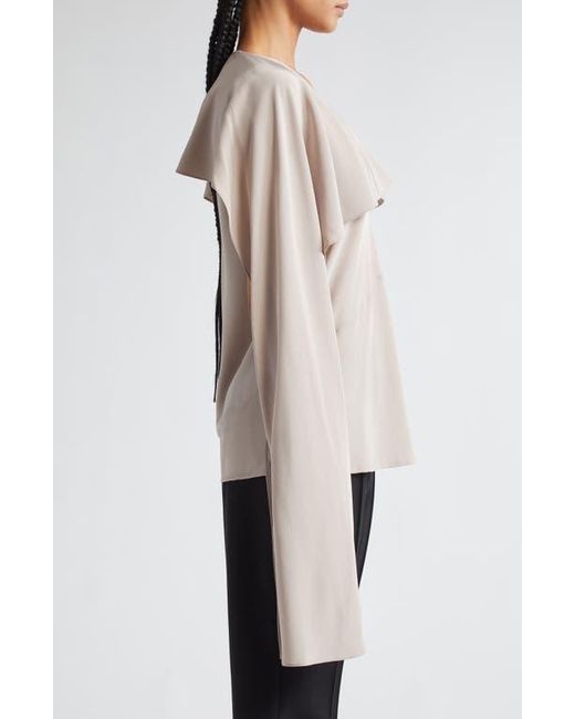 Helmut Lang Gray Silk Scarf Top