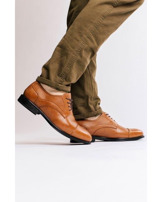 Vance Co. Brown Alec Cap Toe Derby for men
