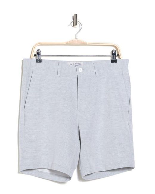 Original Penguin Gray Heather Stripe Chino Shorts for men