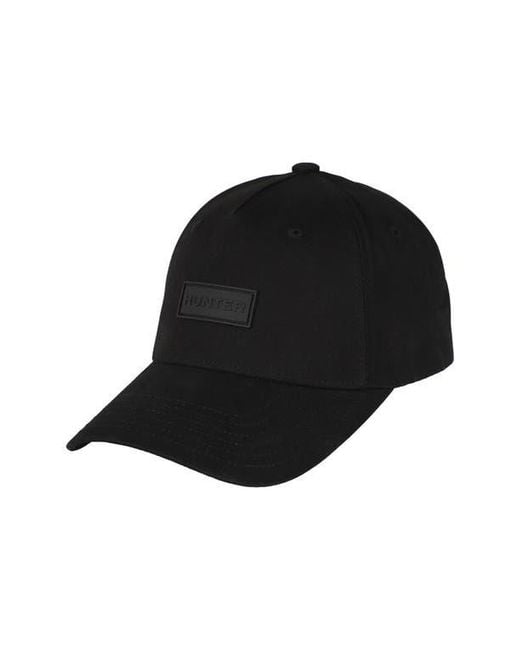 Hunter Black Logo Baseball Cap for men