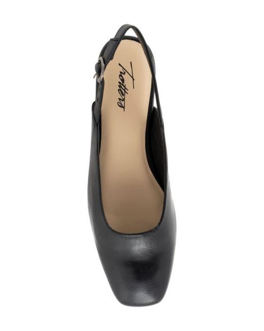 Trotters Black Holly Slingback Flat