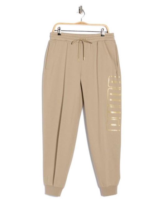 PUMA Natural Maximal Metallic Logo Sweatpants for men