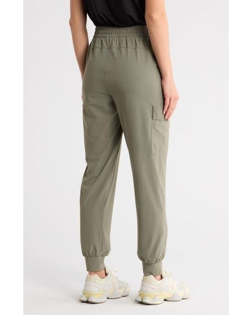 90 Degrees Green Warp Power Move Cargo Joggers