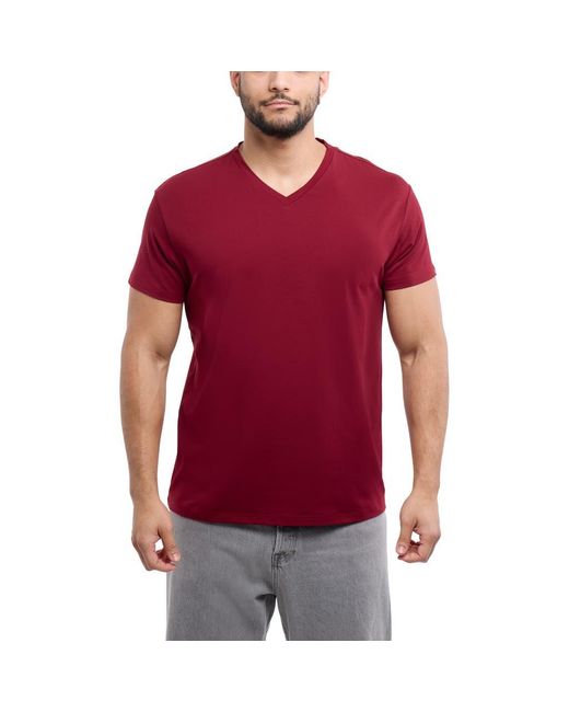 Xray Jeans Red Stretch V-Neck T-Shirt for men
