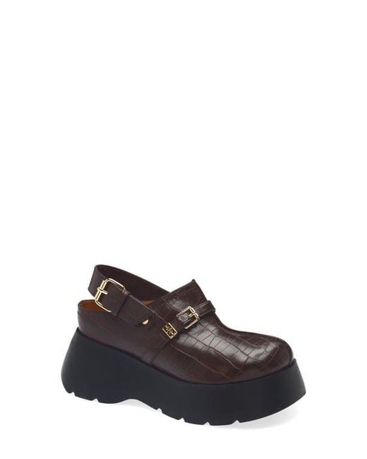 Ganni Brown Kat Platform Mule