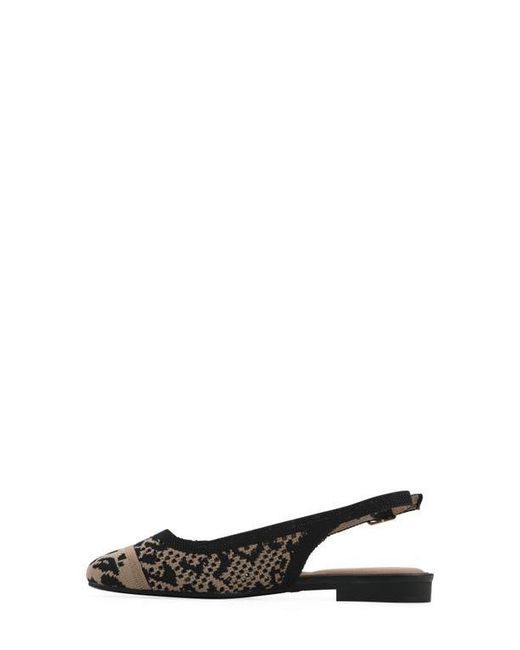 White Mountain Black Bonie Slingback Flat