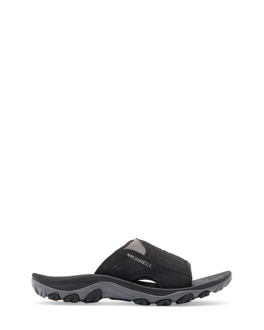 Merrell Black Huntington Waterproof Slide Sandal for men