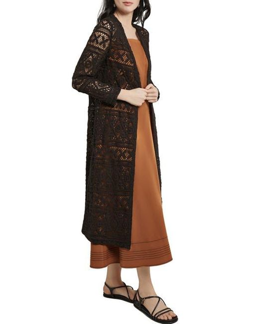 Misook Black Heritage Open Stitch Duster