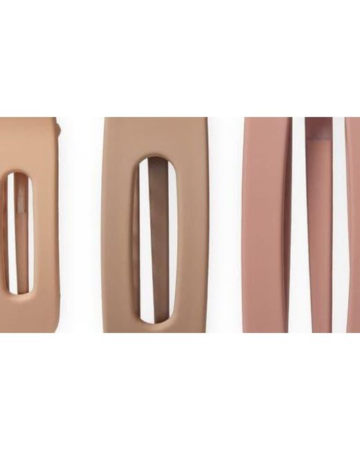 Kitsch Brown Assorted 3-Pack Matte Flat Lay Claw Clips