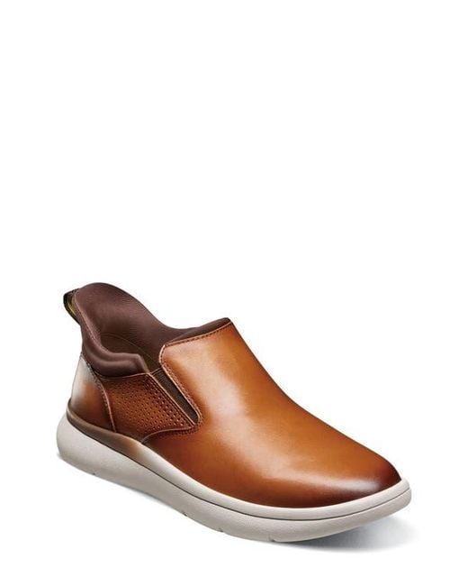 Florsheim Brown Fleet Plain Toe Sneaker for men